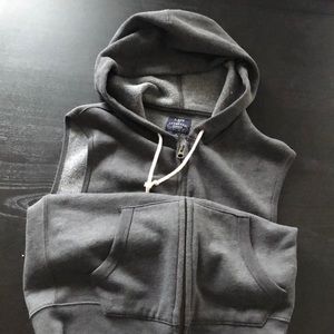 J. Crew sleeveless fleece hoodie